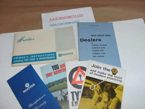Manuals/Handbooks Hillman Car Owner & Operator Manuals