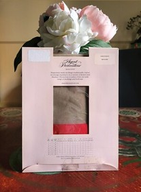 BNIB Agent Provocateur Champagne Red Seam & Heel Hold Ups Stockings Size 3
