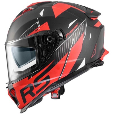MOTORRADHELM INTEGRALFASER PREMIER TYPHOON RS 92 BM SCHWARZ ROT MATT GR XS