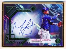 2021 Bowman Transcendent Maximo Acosta Variation Emerald Auto Rc #BVTA-MAC (4/5)