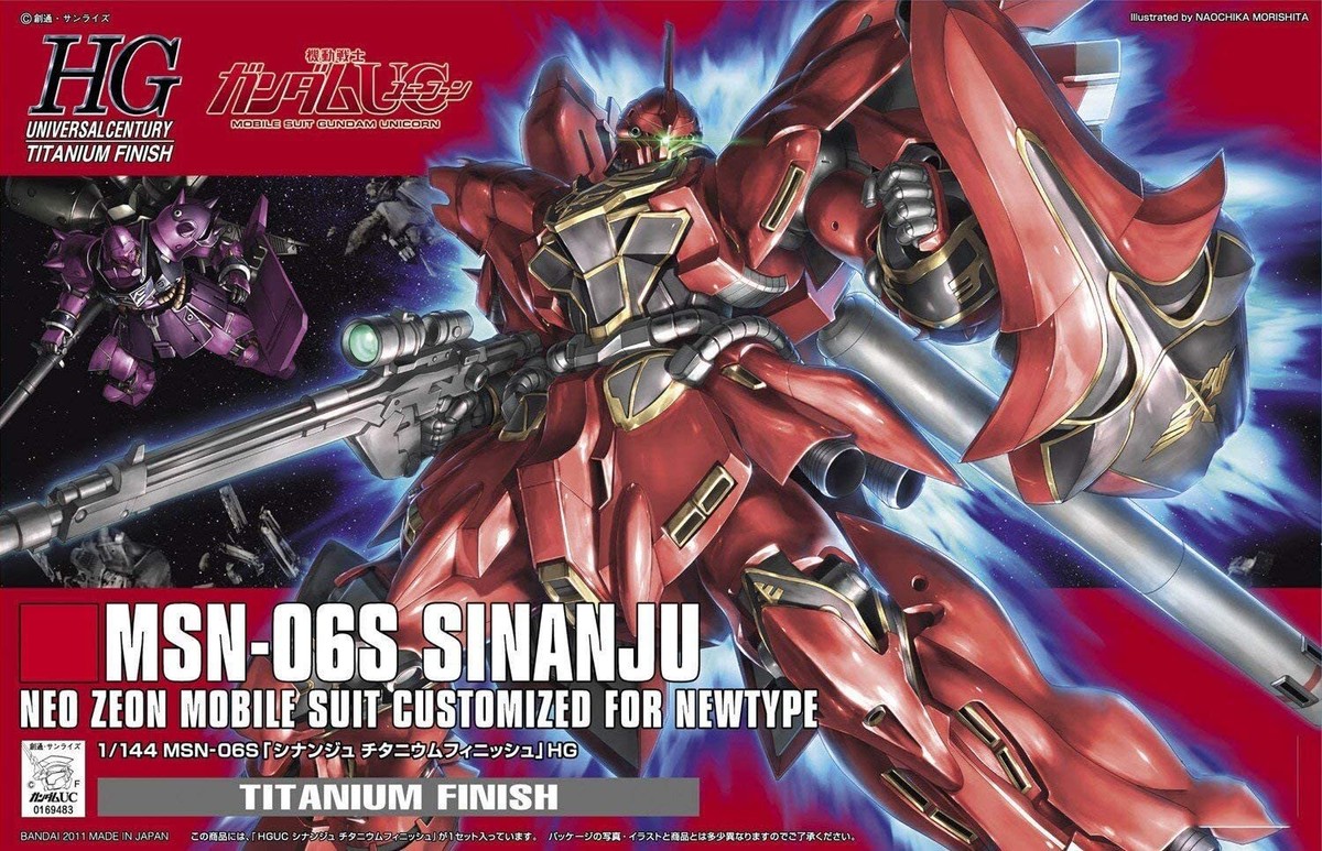 HGUC Mobile Suit Gundam UC MSN-06S Sinanju Titanium Finish 1/144