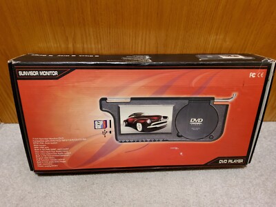 Sun Visor DVD Player Tan Beige Passenger Side Open Box Remote Game w/Wiring USB