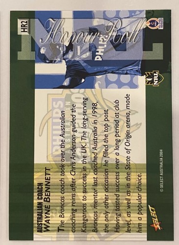 2004 Select NRL INSERTS Authentic Club Player of the Year 2003 CAPTAIN CARD - 第 33/41 張圖片