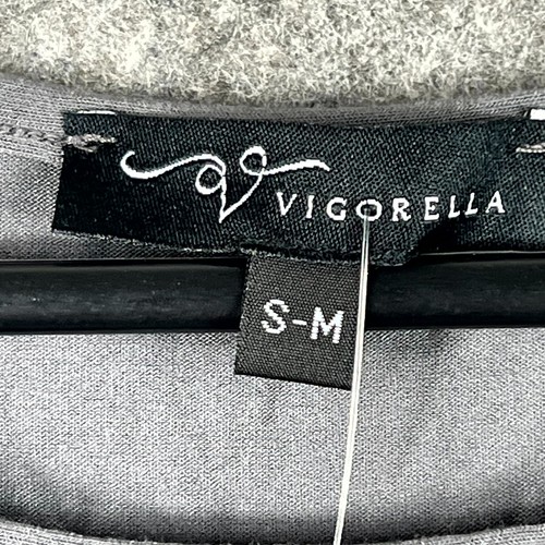 Camiseta sin mangas Vigorella para mujer gris mediana sin mangas ligera informal de algodón nueva con etiquetas - Imagen 7 de 10