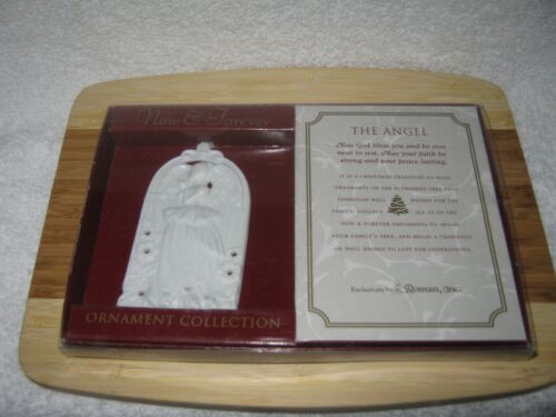 Roman Inc. - Christmas Ornament - Now & Forever - White Porcelain Angel  - Picture 1 of 4