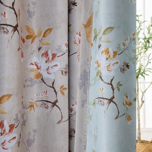 Double Sided Floral Pattern Blackout Curtains for Bedroom Thermal Insulated R... - 第 1/9 張圖片