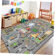Car Rug Play Mat Great for Playing with Cars and Toys, Kid Playroom Carpet