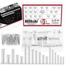 Hilitchi 51Pcs 18Sizes M5 M6 M8 M10 M12 Clevis Pins Assortment Kit Flat Head ...