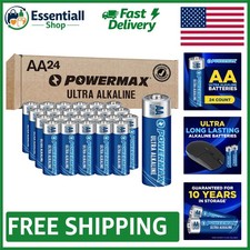 24 AA Ultra Long Lasting Alkaline Batteries with 10- Shelf Life & Storage 0.52 per gallon