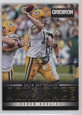 2012 Panini Gridiron Arms Race Gold 56/100 Aaron Rodgers #1 16qs