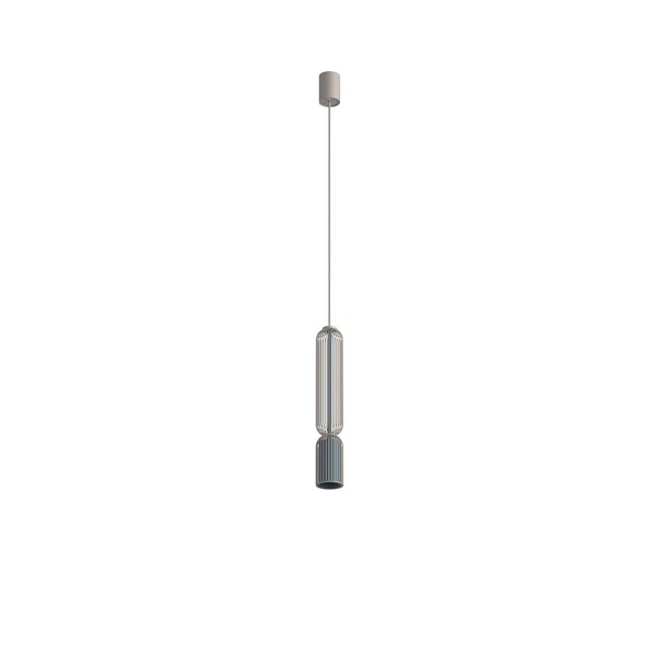 Pendelleuchte Beige Graphit GU10 Ø6,5 Cm Wohnzimmer Rund HäNgelampe Esszimmer-image
