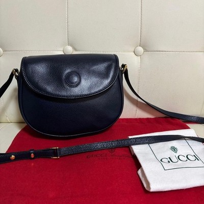 Excellent with Accessories GUCCI Old Gucci Mini Shoulder Bag Dark Navy