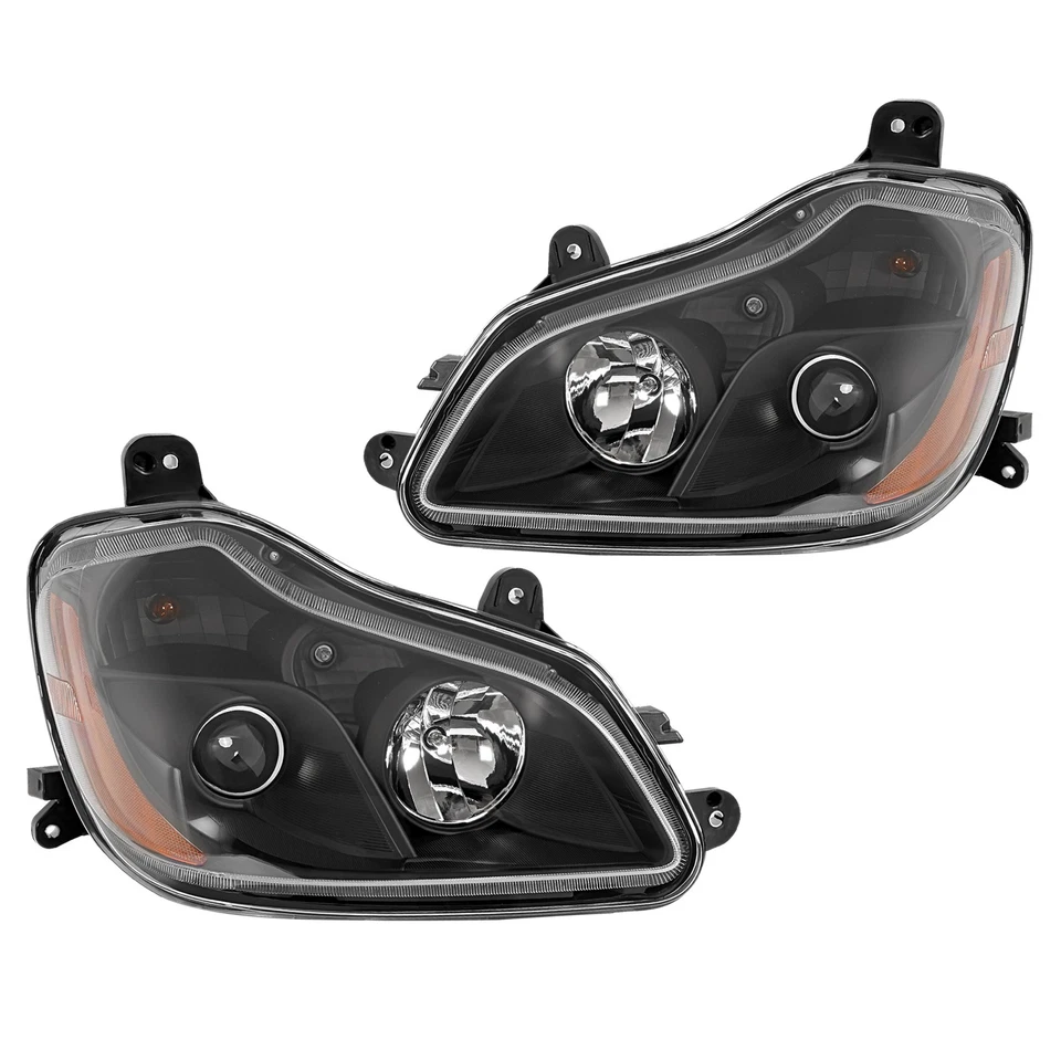 For Kenworth T680 2013-2021 Driver Passenger Side Projector Headlights W/Bulbs Foto 2 de 4
