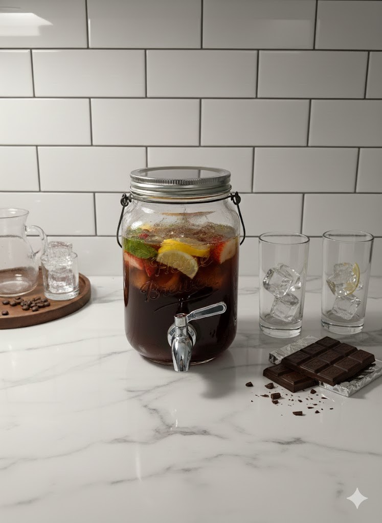 Willow & Everett 2 Liter Cold Brew Coffee Maker - Glass Jar, Spigot & Filter 