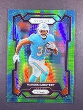 2023 Panini Prizm #189 Raheem Mostert Hyper #/175 SP Miami Dolphins