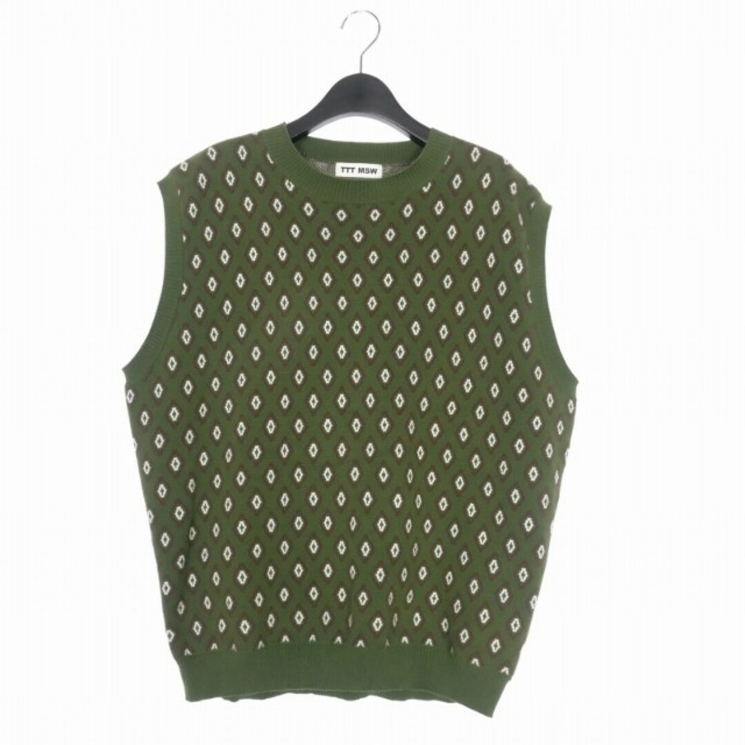 TTT_MSW Tee Modern Streetwear 23SS Diamond Knit Polo Vest TTT_MSW Tee Modern Streetwear 23SS Diamond Knit Polo Vest