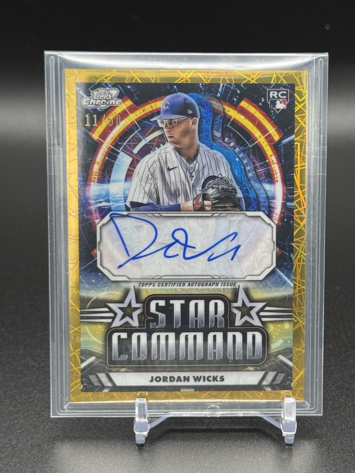 2024 Topps Cosmic Chrome -#SCA-JW Jordan Wicks Star Command Gold Rookie Auto /50