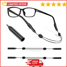 2 pack Adjustable Glasses Strap, Anti-Slip Eye Glasses Holder Strap for Sports 