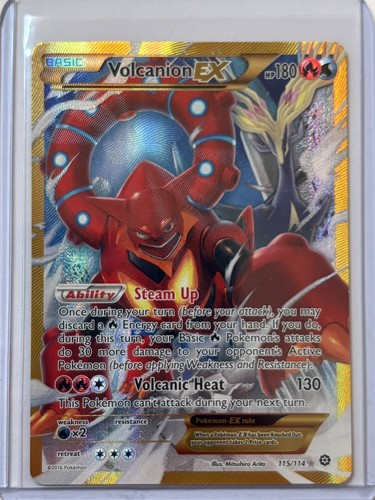 Volcanion EX (115/114) Full Art Secret Rare - Pokemon XY Steam Siege (2016)