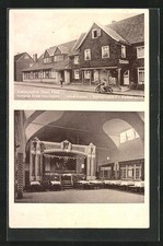 AK Leverkusen-Schlebusch-Fettehenne, Gasthaus von Theodor Fück, Motorradfahrer 