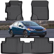 Car Mats All Weather, Include 1st 2nd Row, Non-Slip Automotive Floor Mats