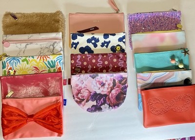 Ipsy Glam Bag Lot of 14 New/Light Use Empty Make Up Bags Unique Variety zippered