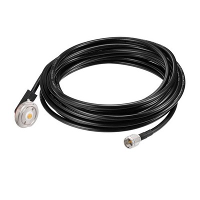 Eightwood NMO Antenna Mount to Mini-UHF Male Extension Cable mini-UHF