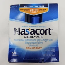 Nasacort 24HR Allergy Nasal Spray for Adults Non-drowsy & Alcohol Free Exp. 4/27