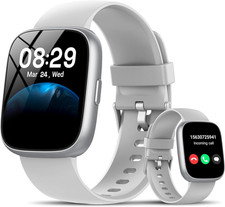 Smart Watch with Alexa Built-In, 1.83" HD Touchscreen Fitness Tracker with Bluet