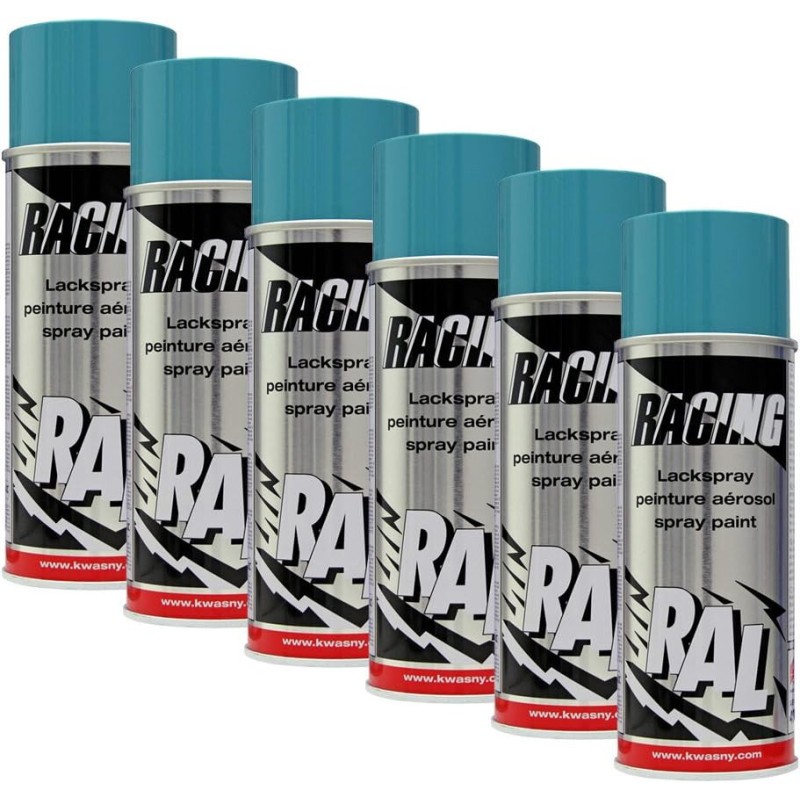 Bombe de peinture voiture bleu turquoise RAL 5018 pour effacer les rayures Racing
