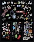 117pc Funky MCM Vintage Costume Jewelry Lot Cloisonné Enamel Copper Ceramic