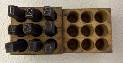 Vintage Steel Numbers Punch Set 1/8 in. 37912 Sears Roebuck and Company