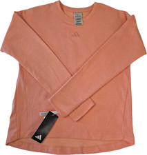 NWT Adidas Kids Size L Training Pullover Lightweight Sweatshirt semi pink spark