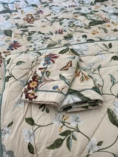 Williamsburg Crown Crafts Garden Image Magnolia QUEEN COMFORTER Set 2 SHAMS