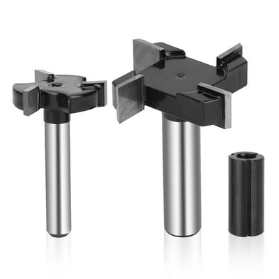 CNC Spoilboard Surfacing Router Bits 1/4 inch Shank 1inch Cutting Diameter Pl...