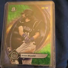 Topps 2022 Bowman Platinum Ryan Vilade #25 Green /99 Rookie Colorado Rockies