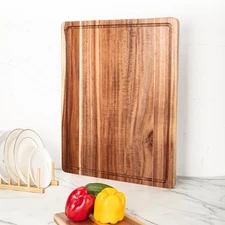 Extra Large Thick Acacia Wood Cutting Board for Kitchen Home & Professional Use