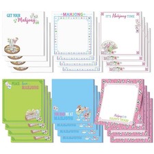Eaasty 24 Pcs Mahjong Sticky Notes Pads Self Adhesive 3x3 inches, Multicolor