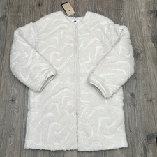 Nike Jacket Size Small Womens White Sportswear Loose Full Zip High Pile 180