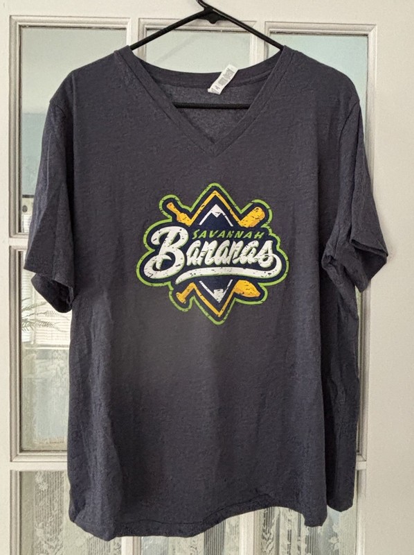 Savannah Bananas Baseball Women’s T-Shirt Short Sleeve Blue Size 2XL NEW