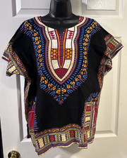 Nf African 100 Cotton Dashiki Shirt Tribal Ethnic Tunic - Size M
