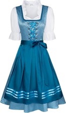 NEW XL JASAMBAC Dirndl Dress Women, 3 Piece Oktoberfest, German, Bavarian US 16