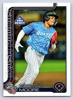 CHRISTIAN MOORE  TRASH PANDAS  2025 TOPPS PRO DEBUT #PD-92