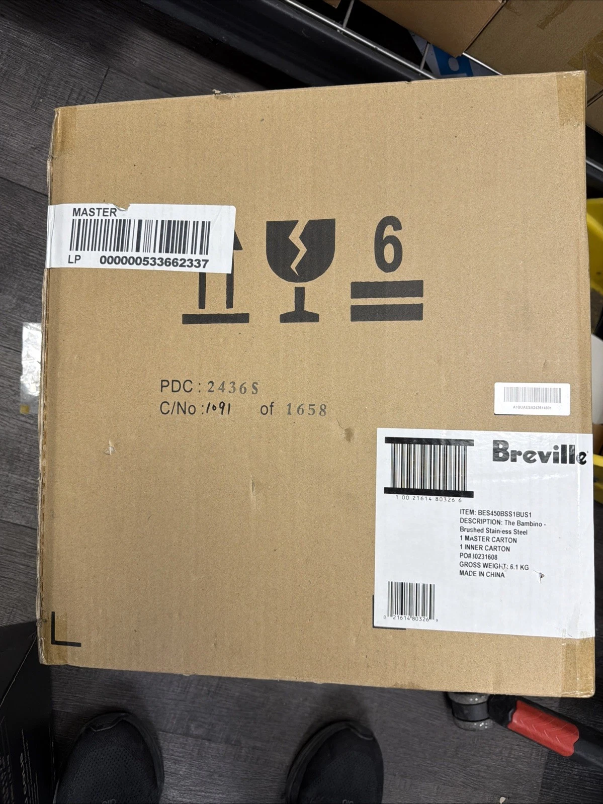 Breville Bambino Brushed Stainless Steel Espresso Machine