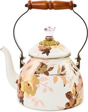 Enamel Tea Kettle, Cute Tea Kettle for Stovetop, 2 Quarts,