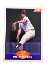 Excellent: Vintage 1989 SCORE Walt Terrell Detroit Tigers Trading Card