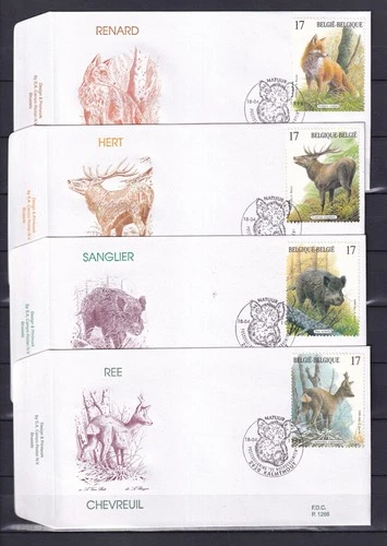 [LG79614] Belgium N°2748/2751FDC Buzin Fauna First Day Cover COB € 15,00 SUPERB