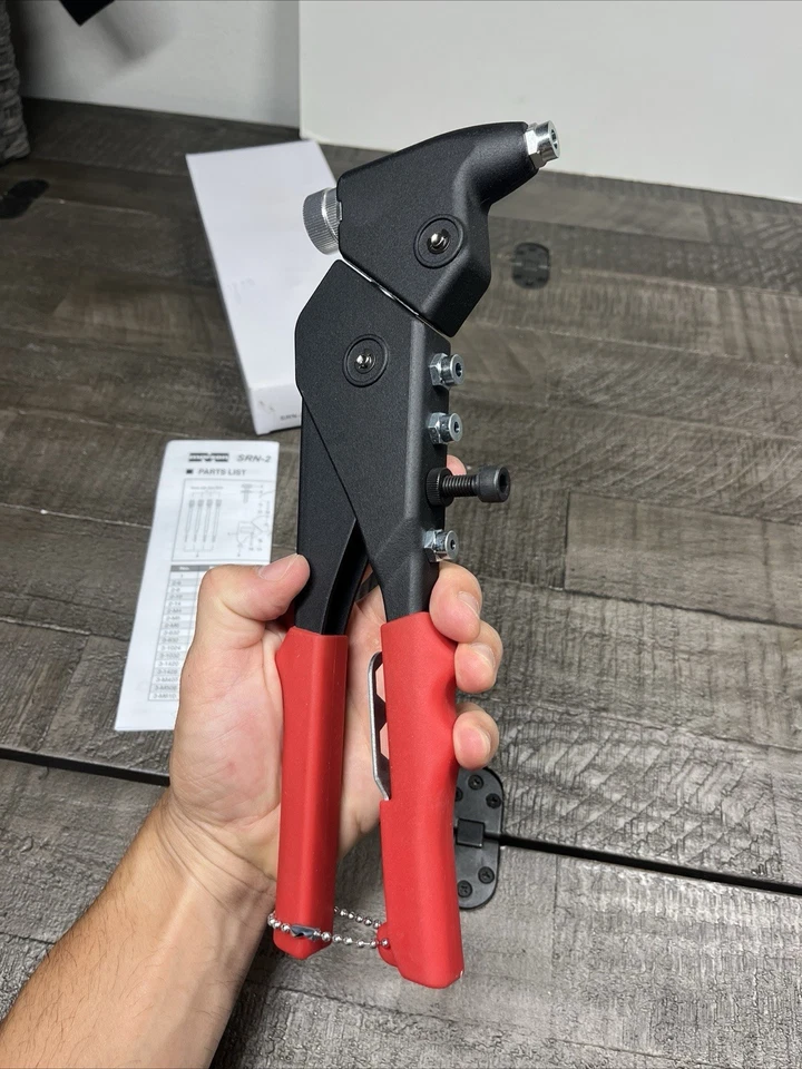 Setter de tuercas remachables de cabeza giratoria Marson SRN-2 Klik mandriles giratorios y pieza de nariz 39400 Foto 2 de 4