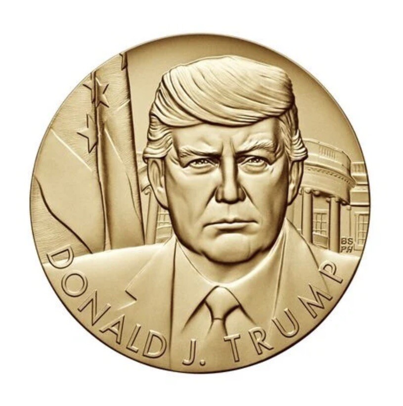US Mint Donald J Trump 1 5/16” Bronze Medal | eBay