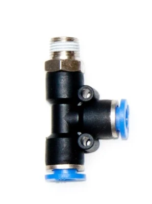 LIBERTY PNEUMATIC Tube fitting Male Run Tee push to connect, 1/4" Tube x 1/8" NPT 5 PCS
